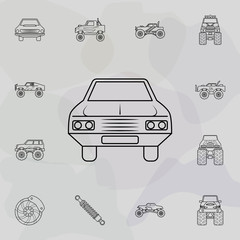 Poster - Car front icon. Bigfoot car icons universal set for web and mobile