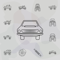 Poster - Car front icon. Bigfoot car icons universal set for web and mobile
