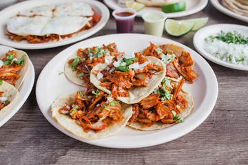 Canvas Print - Tacos al Pastor, Mexican food in Taqueria Mexico City