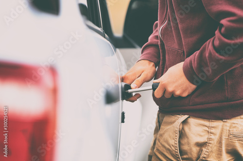 Fotomural Car theft thief stealing vehicle
