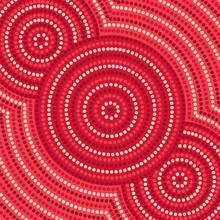 Riverbank Abstract Aboriginal Dot Painting In Vector Format