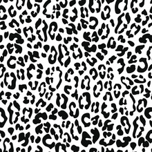 Leopard Seamless Pattern With Black And White.