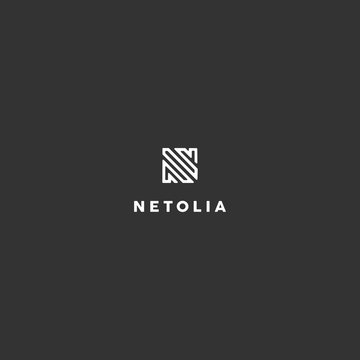 Initial Letter N Logo Template Design