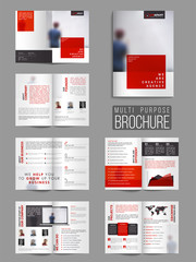 Canvas Print - Twelve Pages Modern Multi-Purpose Brochure Set.