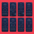 © amelisk - Different UI, UX, GUI screens and flat web icons for mobile apps
