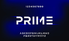 Prime Bold Modern Futuristic Sans Serif Font Vector Design