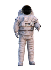 Canvas Print - astronaut, standing spaceman isolated on white background