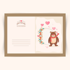 Sticker - Beautiful greeting card for Valentine's Day Celebration.