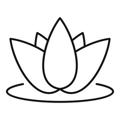 Poster - beauty lotus icon. outline beauty lotus vector icon for web design isolated on white background