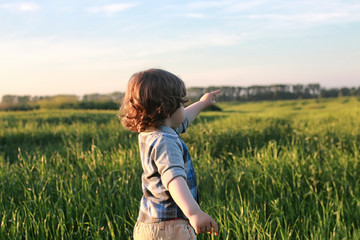 Wall Mural - Children outdoors on nature