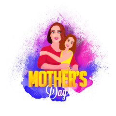 Wall Mural - Mother with daughter for Mother's Day concept.