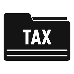 Poster - tax folder icon. simple illustration of tax folder vector icon for web design isolated on white back