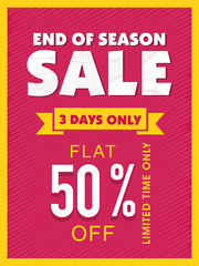 Sticker - End of Season Sale Flyer or Banner.