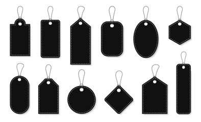 Wall Mural - black friday sales tags and labels, template shopping labels. blank, discount and price tags on pape