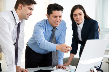 Wall Mural - Business people working together in the office