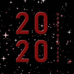 Poster - Year change 2020 with lettering Happy New Year - 3D illustration