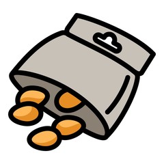 Poster - Peanut package icon. Outline peanut package vector icon for web design isolated on white background