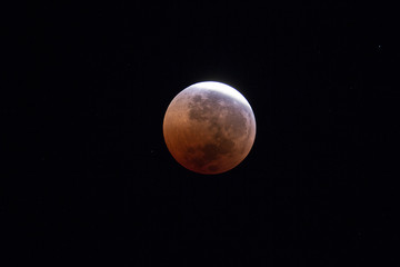 Wall Mural - Total Lunar Eclipse of July 2018. The longest full eclipse of this century.  Imaged from Papar, MY