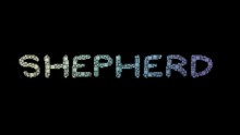 Good Shepherd Pixelated Text Morphing Looping Pixels With Glitch Effect
