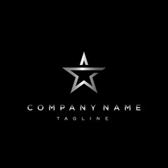 silver star logo design