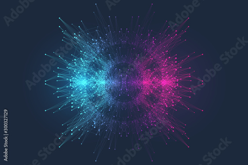 Cuadros en Lienzo Quantum computer technology concept