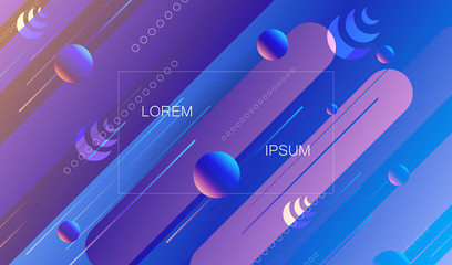 Modern stylish stationery trendy background with deep gradients and vibrant colors. Futuristic simplistic geometric dynamic vector design.