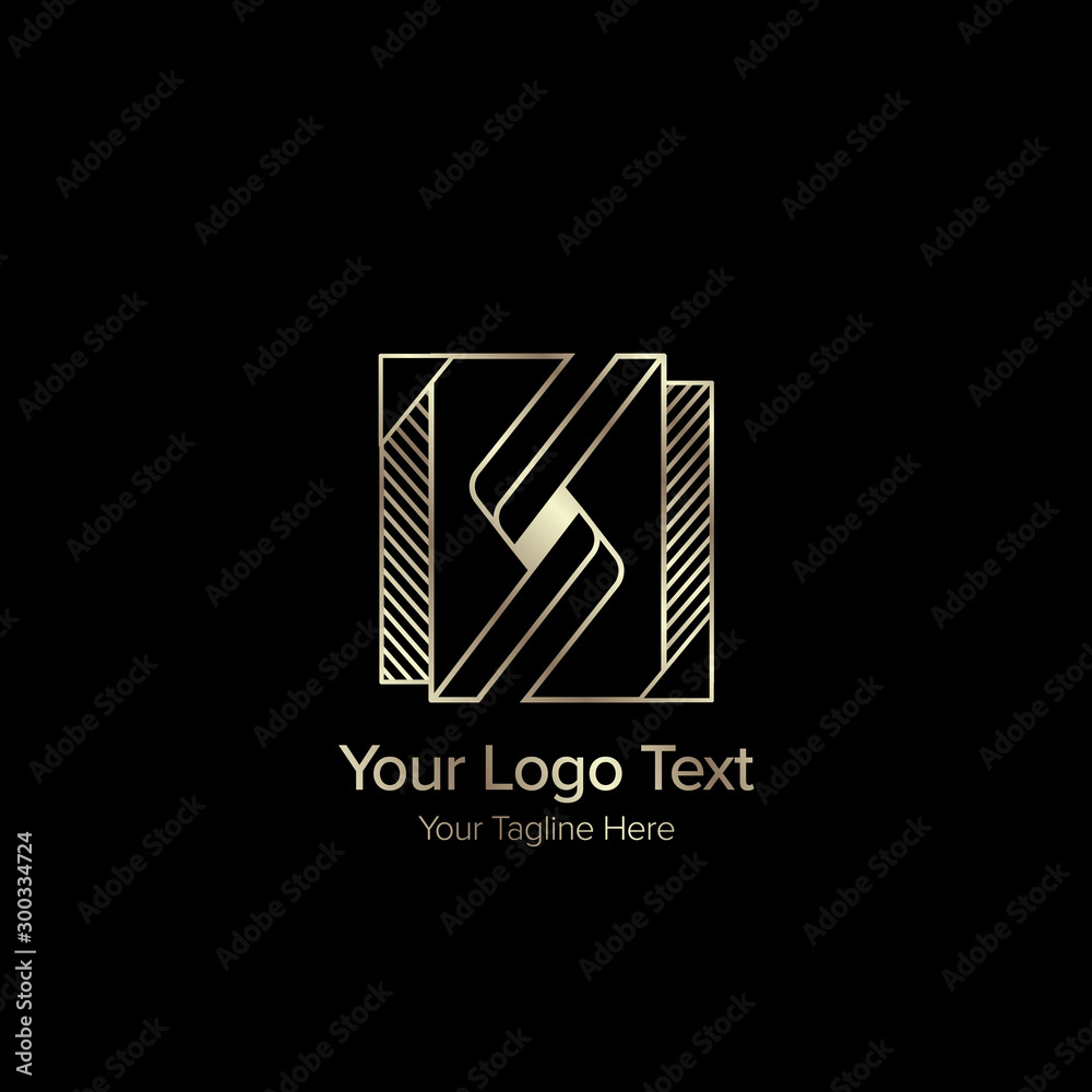 Letter S logo icon design template elements - gold vector Stock Vector ...
