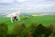 © robert - drone flying over the south downs in hampshire, UK