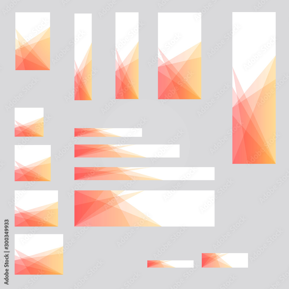 15 different sized banners background template design for desktop and ...