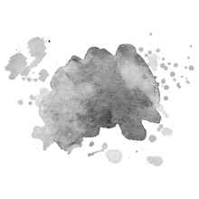 Abstract Watercolor Grayscale Background. Vector Illustration. Grunge Texture For Cards And Flyers Design. A Model For The Creation Of Digital Brushes