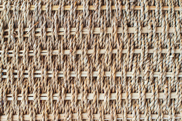 Natural straw texture background. Old wicker macro texture.
