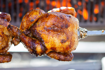 Sticker - Chicken on the BBQ  in Germany ,2019,Rotisserie Chicken  DETAIL