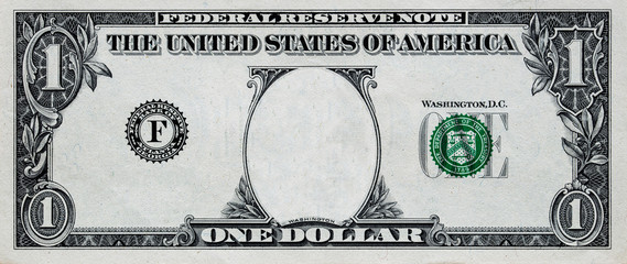 Wall Mural - U.S. 1 dollar border with empty middle area