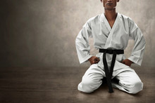 Karate Martial Arts Fighter Sitting