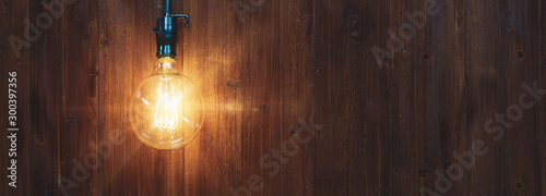 Fotomural Close up photo of glowing bulb
