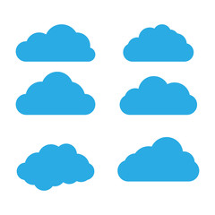 Poster - clouds icon, vector illustration. cloud symbol or logo, different clouds set