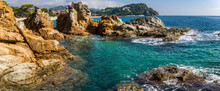 Seascape Of Resort Area Of The Costa Brava Near Town Lloret De Mar In Spain