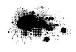 © Мария Неноглядова - Black spots of paint on a white background. Grunge frame of paint. Vector illustration.
