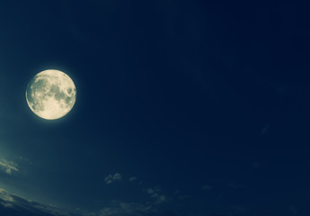 Wall Mural - big moon in the night sky