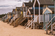 The Beach and Beach Huts in Wells-next-the-Sea, Norfolk, England, UK
