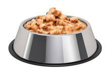 Wet Dog Food Or Cat In Bowl, 3D Rendering