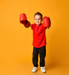 cute little boy with boxing gloves