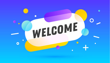 Fototapete - Welcome, speech bubble. Banner, poster, speech bubble