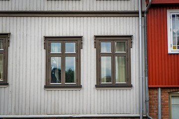 colorful traditional house fassade in north europe