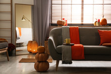 Cozy Living Room Interior Inspired By Autumn Colors