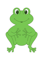 Wall Mural - happy frog cartoon illustration