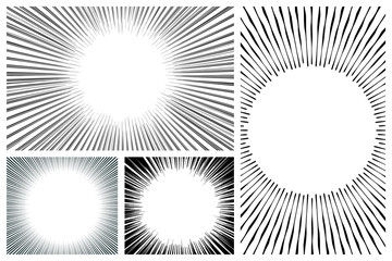 Wall Mural - radial manga speed line effect