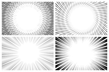 Wall Mural - radial manga speed line effect