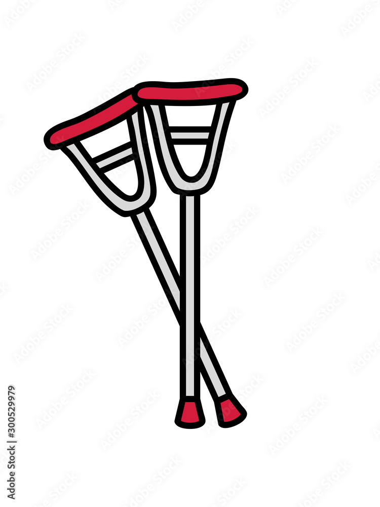 2 krücken arzt patient gehhilfe gebrochenes bein krankenhaus gesund ...