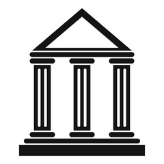 Poster - Bank building icon. Simple illustration of bank building vector icon for web design isolated on white background